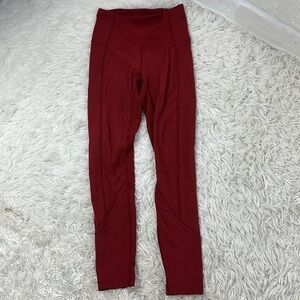 Lululemon Daily Lineup 7/8 Tight *25" Dark Sport Red